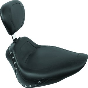 Honda VTX1300 Two-Piece Motorcycle Seat - Mustang Motorcycle - Wide Touring - Black - `02-`09